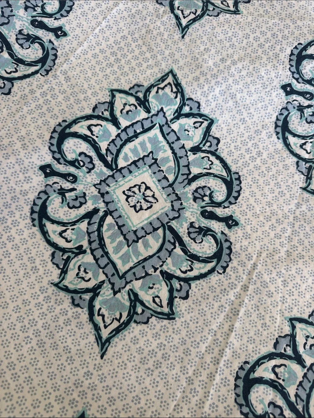 Anthropologie John Robshaw dahara twin Blue Medallion Cotton duvet cover set.